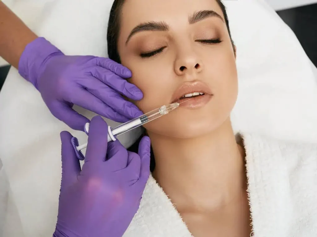 Young Woman Getting a Dermal Filler Injection in Beverly Hills, CA | Maven Medispa